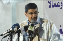 رئيس حزب الاتحاد من أجل الجمهورية سيدي محمد ولد محم خلال حديثه في النشاط السياسي البارحة 