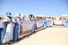 الوقفة الاحتجاجية لسكان قرى تنومند، أمام وزارة الإسكان في نواكشوط (الأخبار)