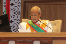 رئيس البرلمان محمد ولد مكت خلال جلسة افتتاح الدورة البرلمانية الجديدة 