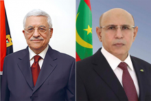 الرئيسان الموريتاني محمد ولد الغزواني، والفلسطيني محمود عباس أبو مازن