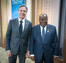 الرئيس الغاني نانا أكوفو أدو ووزير الخارجية الأمريكي أنتوني بلينكن 