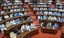 البرلمان الموريتاني خلال اجتماعه قبل يومين