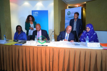 توقيع اتفاقية التمويل بين البنك الموريتاني للاستثمار ومؤسسة التمويل الدولية اليوم الاثنين بالعاصمة السنغالية داكار