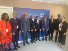 الوفد الموريتاني المشارك في الاجتماعات والمدير العام المساعد لصندوق النقد الدولي 