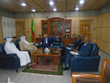 وزير العدل خلال لقائه اليوم مع السفير الكويتي في نواكشوط 