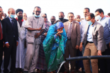 رئيسة جهة نواكشوط فاطمة بنت عبد المالك خلال تدشين التوسعة