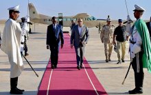 الرئيس محمد ولد الغزواني في مطار نواكشوط الدولي - أم التونسي خلال عودته من ولاية الترارزة