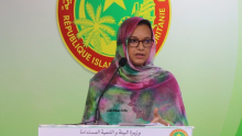وزير البيئة والتنمية المستدامة مريم بكاي خلال مؤتمر صحفي منتصف سبتمبر الماضي (الأخبار - أرشيف)