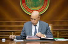 الرئيس محمد ولد الغزواني خلال اجتماع الحكومة اليوم 