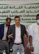 رئيس نقابة الأطباء الأخصائيين الدكتور محمد ولد اميا عقب انتخابه إبريل الماضي
