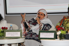 بنت عبد المالك خلال كلمتها في افتتاح المنتدى بالعاصمة المغربية الرباط