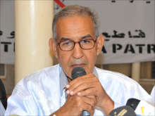 رئيس حزب تكتل القوى الديمقراطية أحمد ولد داداه خلال مؤتمر صحفي سابق (الأخبار - أرشيف)