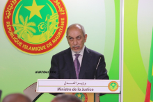 وزير العدل محمد محمود بن بيه خلال مؤتمر صحفي سابق (الأخبار - أرشيف)