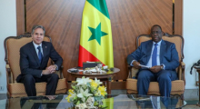 الرئيس السنغالي ماكي صال ووزير الخارجية الأمريكي أنتوني بلينكن خلال زيارة سابقة للأخير إلى السنغال