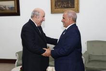 رئيس البرلمان الموريتاني محمد ولد مكت والرئيس الجزائري عبد المجيد تبون 