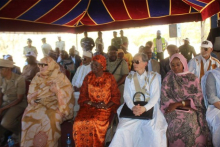 وفد صندوق النقد الدولي ووزيرة البيئة خلال الزيارة التفقدية للحزام الأخضر لنواكشوط (وما)