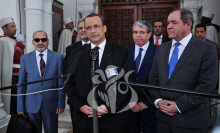 وزيرا الخارجية موريتانيا والجزائري خلال مؤتمر صحفي مشترك 