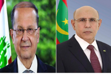 الرئيسان الموريتاني محمد ولد الغزواني، واللبناني ميشال عون