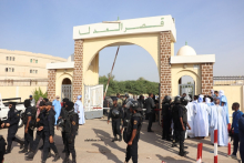 مدخل قصر العدل بولاية نواكشوط الغربية صباح اليوم (الأخبار)