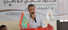 القيادي في حركة المقاومة الإسلامية حماس الدكتور سامي أبو زهري خلال كلمته في الاستقبال