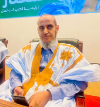 الرئيس الجديد لحزب التجمع الوطني للإصلاح والتنمية "تواصل" النائب أمادي ولد سيدي المختار