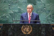الرئيس محمد ولد الغزواني خلال خطابه أمام الجمعية العامة للأمم المتحدة