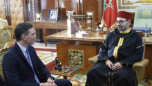 العاهل المغربي الملك محمد السادس ورئيس الحكومة الإسبانية بيدرو سانشيز