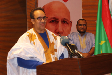 السفير الموريتاني في السنغال أحمدو ولد أحمدو خلال نشاط سابق أيام كا ن سفيرا في مالي (الأخبار - أرشيف)