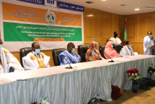 منصة حفل إعلان الاتحاد الجديد لمكاتب الجاليات الموريتانية حول العالم (الأخبار)