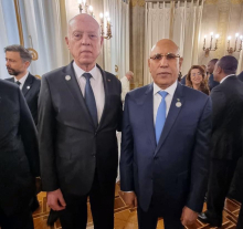 الرئيسان الموريتاني محمد ولد الغزواني، والتونسي قيس سعيد 