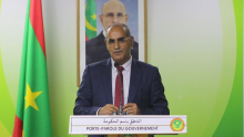الناني ولد اشروقة الناطق الرسمي باسم الحكومة الموريتانية  خلال مؤتمر الحكومة الأسبوعي اليوم الأربعاء (الأخبار)