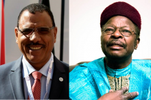 من اليمين ماهامان عثمان الرئيس النيجيري الأسبق ومحمد بازوم وزير الداخلية السابق